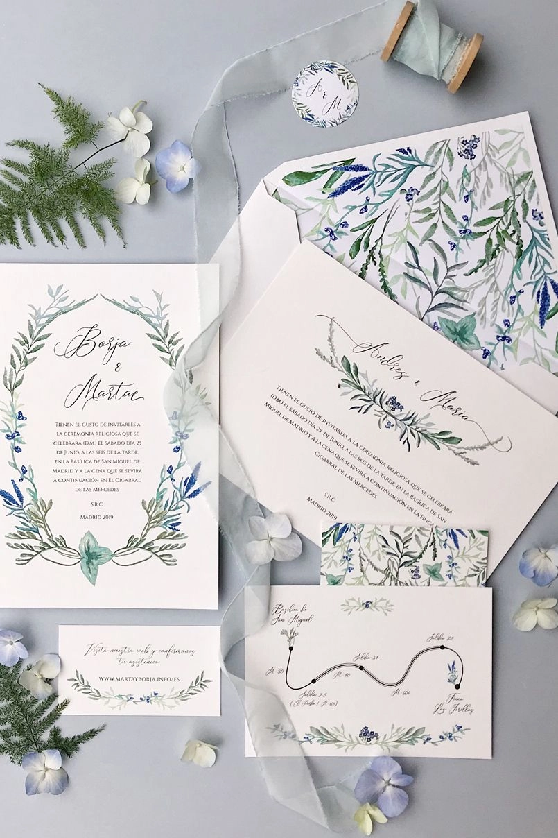 Tarjetas de boda Marmarina